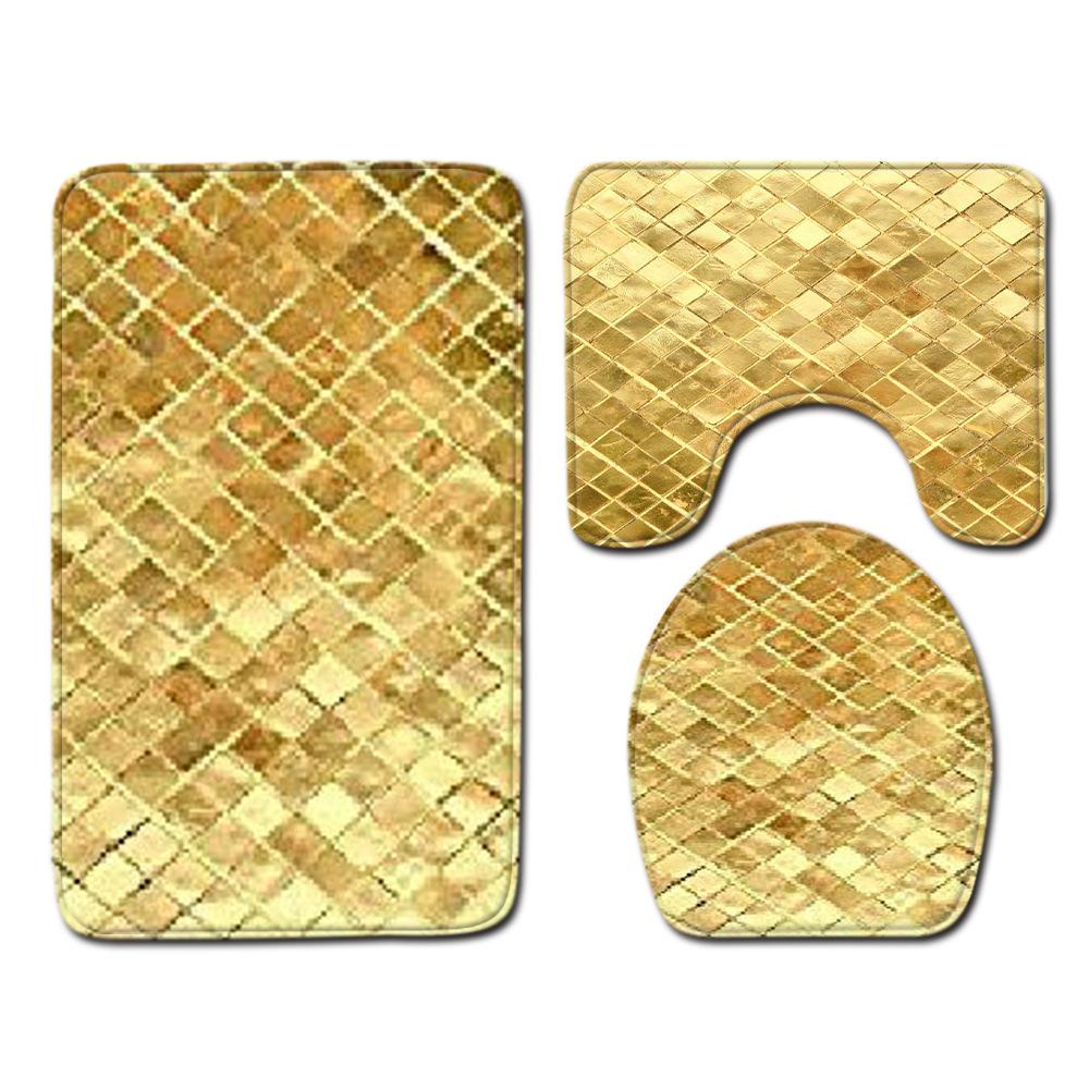 Bathroom Floor Mat Bathroom Mat Toilet Three-Piece Set