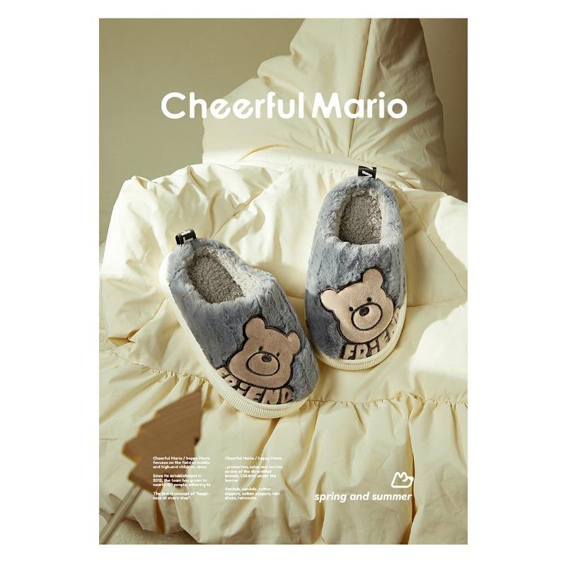 Детские хлопковые тапочки для девочек, обувь для родителей и детей, теплые, нескользящие, милые, для больших детей, детские тапочки для мужчин