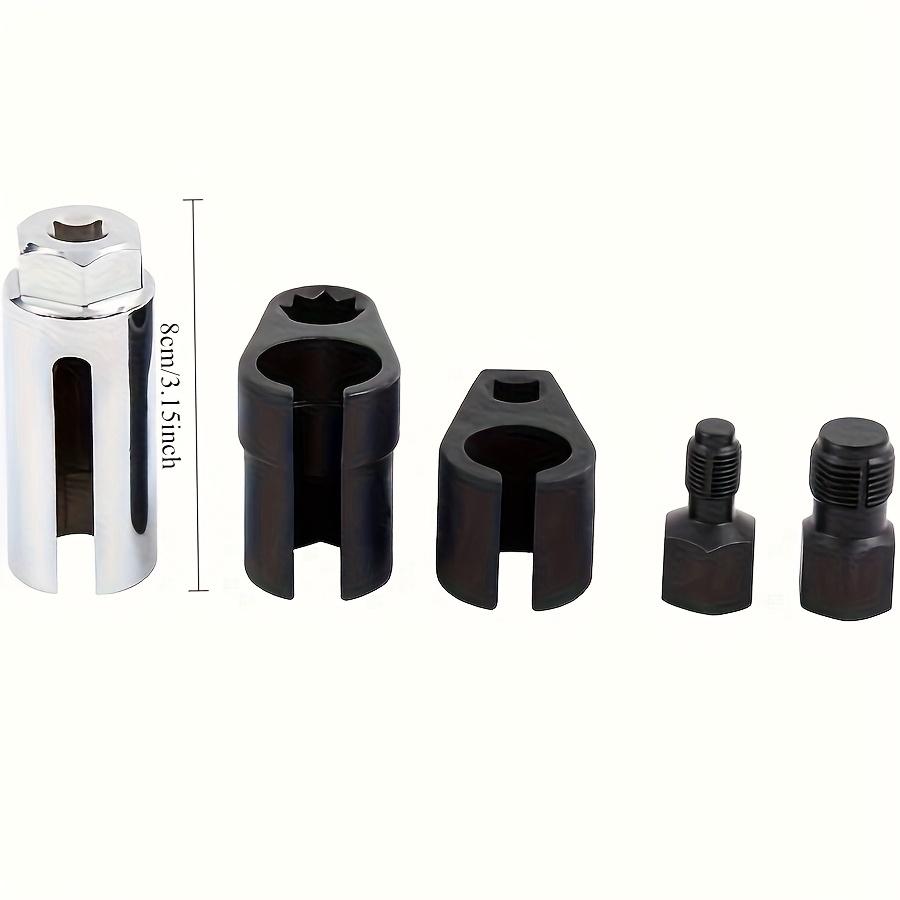 Набор из 5 предметов автомобильных торцевых ключей со смещением для кислородных датчиков, торцевая головка 22 мм, привод 1/2" 3/8", инструмент для демонтажа кислородных датчиков