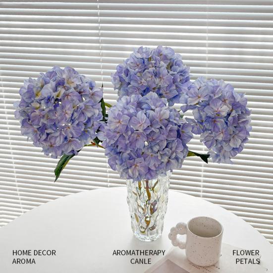 Искусственная гортензия Yousheng, искусственная гортензия с гибким стеблем, реалистичный долговечный искусственный цветок для цветочной композиции, домашнего декора, вечеринки, свадьбы