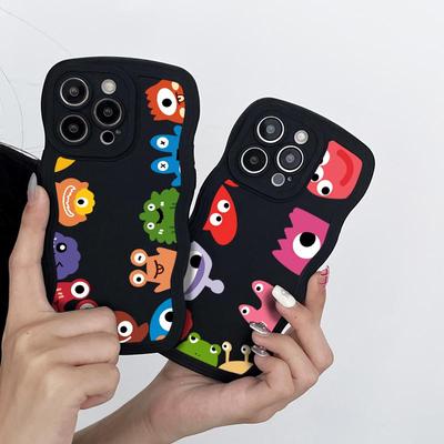 Мягкий чехол в форме волны с рисунком для IPhone Vivo Y35 Y02 Realme C55 C53 11 Tecno Spark 10C Samsung S23 Ultra A53 Redmi Note 12 Note 11 Pro, чехол из ТПУ