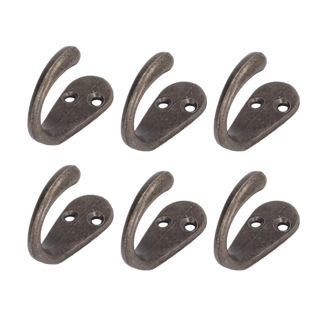 20pcs Bronze Vintage Wall Hooks Zinc Alloy Decorative Hanging Hooks Robe Hooks Wall Mounted