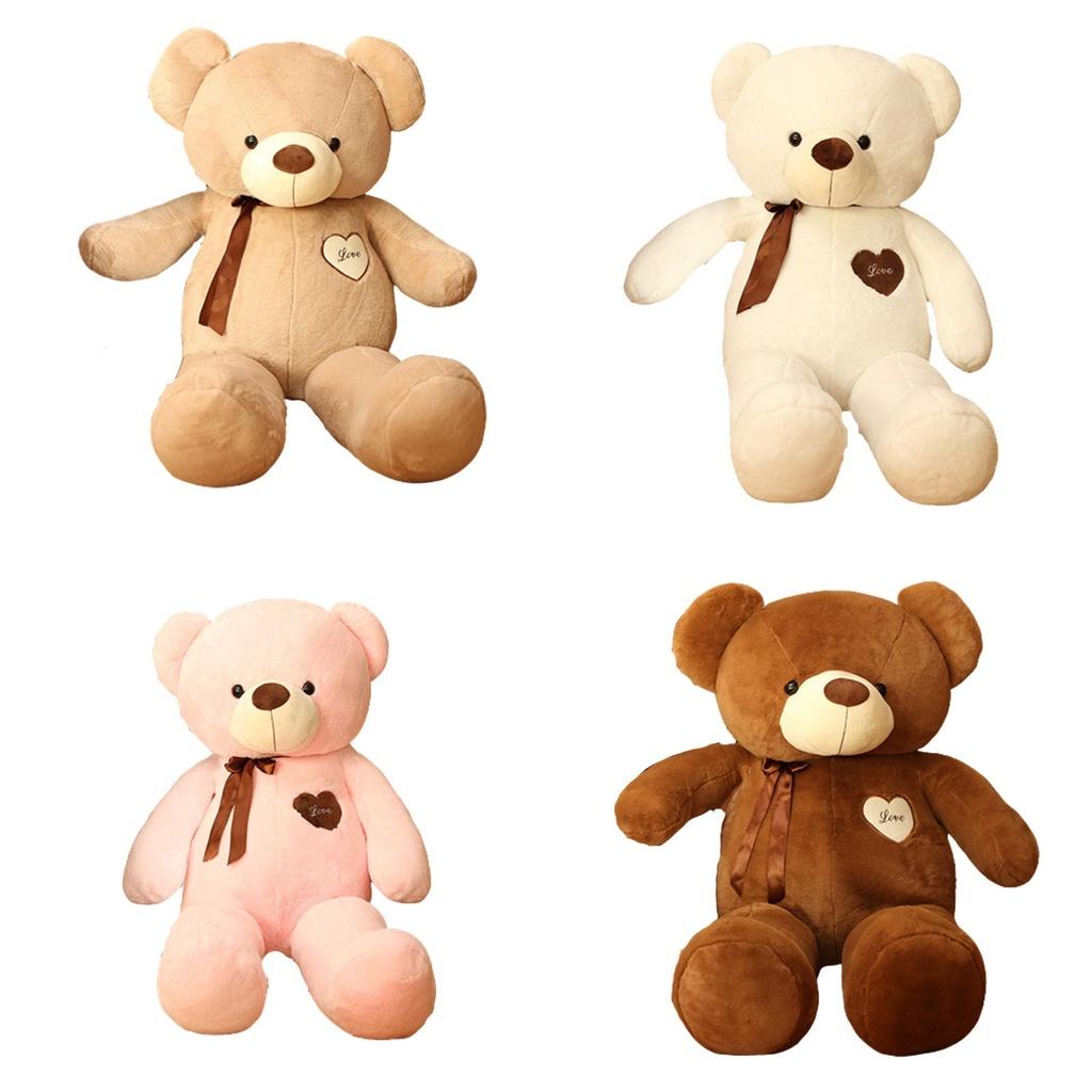 Genuine Teddy Bear Plushie With Silk Ribbon Perfect Gift For Baby Showers And Birthdays