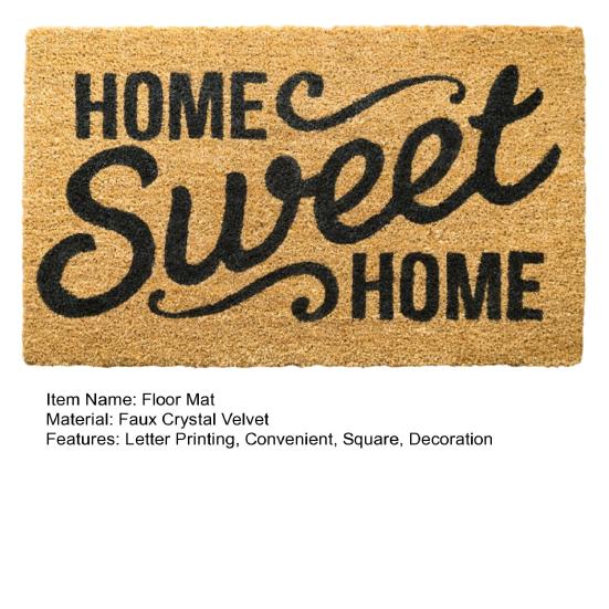Напольный коврик Многоцелевой противоскользящий дверной коврик Печать букв Ковер для входной двери