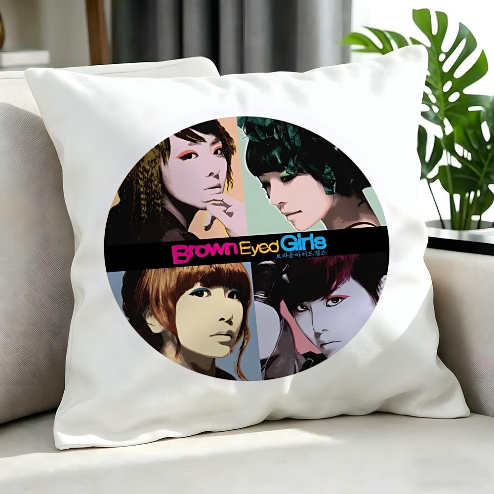 Kpop Style - Brown Eyed Girls Cushion Cover Cushion Cover Set 4Pcs 50X50 45X45 40X40 Pillowcase Decorative Sofa Home Decor