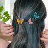 2Pcs Girls Hair Claw Transparent Butterflies Shape Hair Pin Braided Hair Mini Hairpin Clear Mini Braiding Clip Headwear Hair Accessories