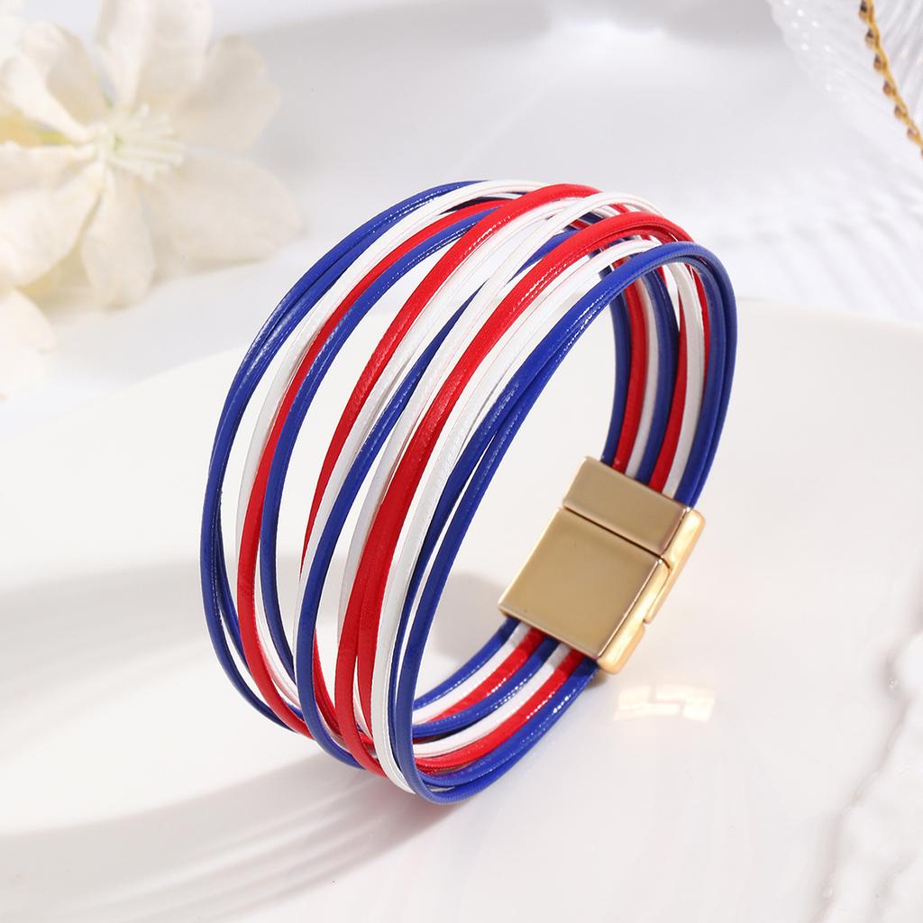 Colorful Bohemian Multi Layered Leather Wristband Jewelry Accessories Unisex Bracelet