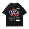 Унисекс Футболка с принтом Fanta Унисекс стильная футболка с коротким рукавом и круглым вырезом 2026 лето чистый хлопок дышащая Streetwear