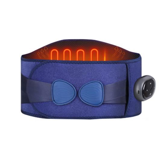 Пояс для поддержки поясницы с подогревом и массажем, регулируемая повязка для облегчения боли в пояснице, грелка 3-в-1 и вибрационный массажер