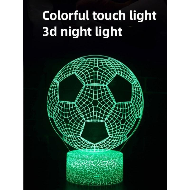 Стандартный 3D ночник футбольного клуба пяти основных лиг, светодиодный цветной сенсорный ночник с дистанционным управлением