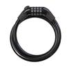 MOTO BASE Moto Lock Combination Wire Lock X 70cm Anti-Theft Device, Series, LED-Equipped (Smoke/Black), 12mm (MBLC-DYL-01-CSBK70)