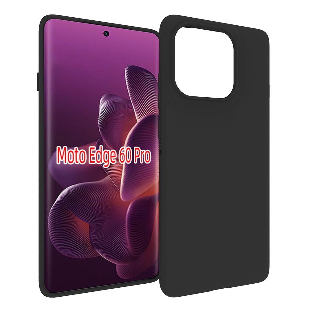 For Motorola Edge 60 Pro 5G TPU Case WANLONFENG MS Series Matte Back Cover with Tempered Glass (Big Hole Lens)