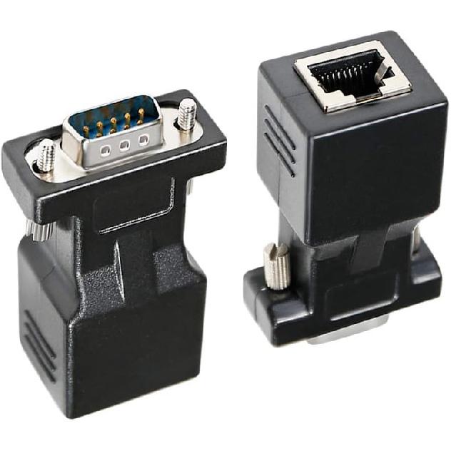 DTECH DB9 к RJ45 последовательный адаптер RS232 папа к RJ-45 мама Ethernet конвертер Совместим со стандартными 9-контактными устройствами RS-232
