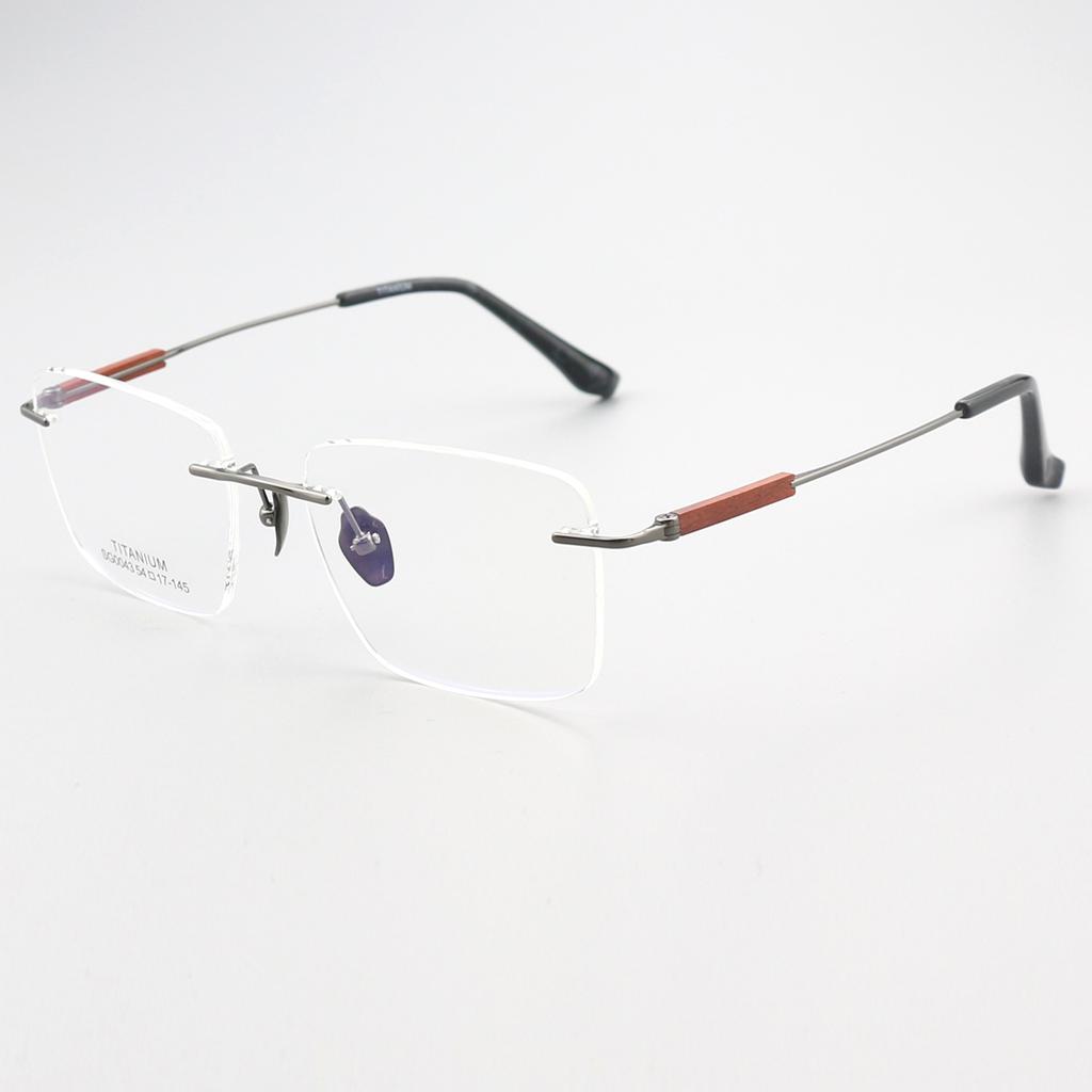 SG0043 Solid Luxury Square Unisex Rimless Foldable Fashion Eyeglasses Frame Business Elite Style Fast Delivery Direct Shenzhen