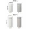 CB Japan Water Bottle, White, Dishwasher Safe, 350ml, Direct Drinking, Stainless Steel Bottle, Vacuum Insulated, EL Bottle, Mlte