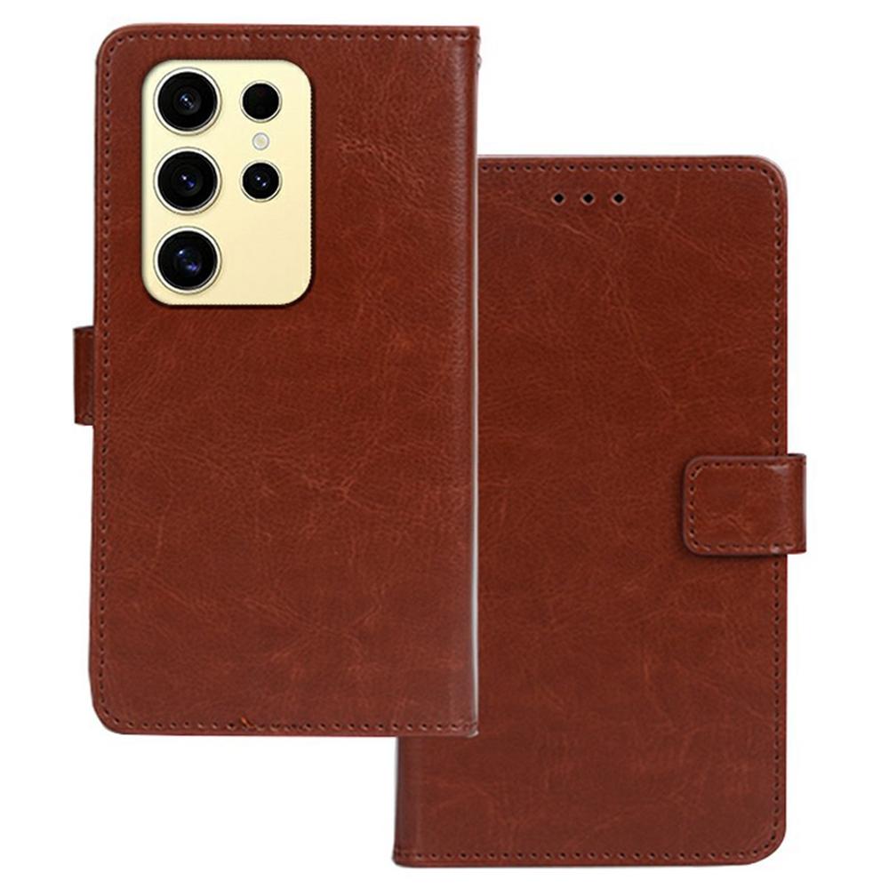 IDEWEI For Samsung Galaxy S26 Ultra Case Wallet Leather Phone Cover Crazy Horse Texture
