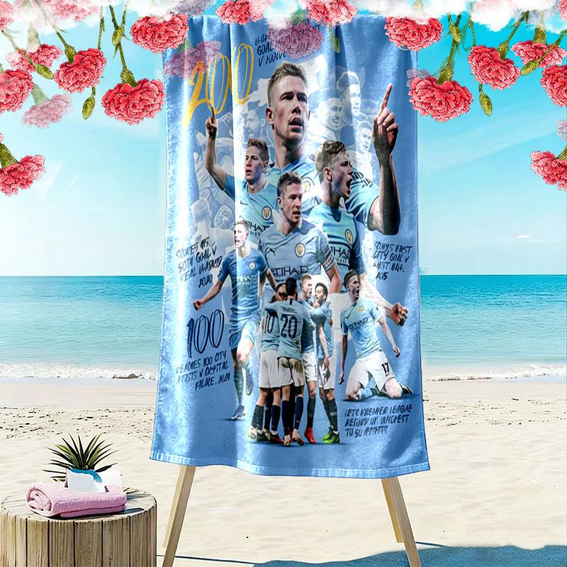 Rare MCFC Collects Print Beach Towel, Large Soft Quick Dry Towel for Beach Camping Swimming