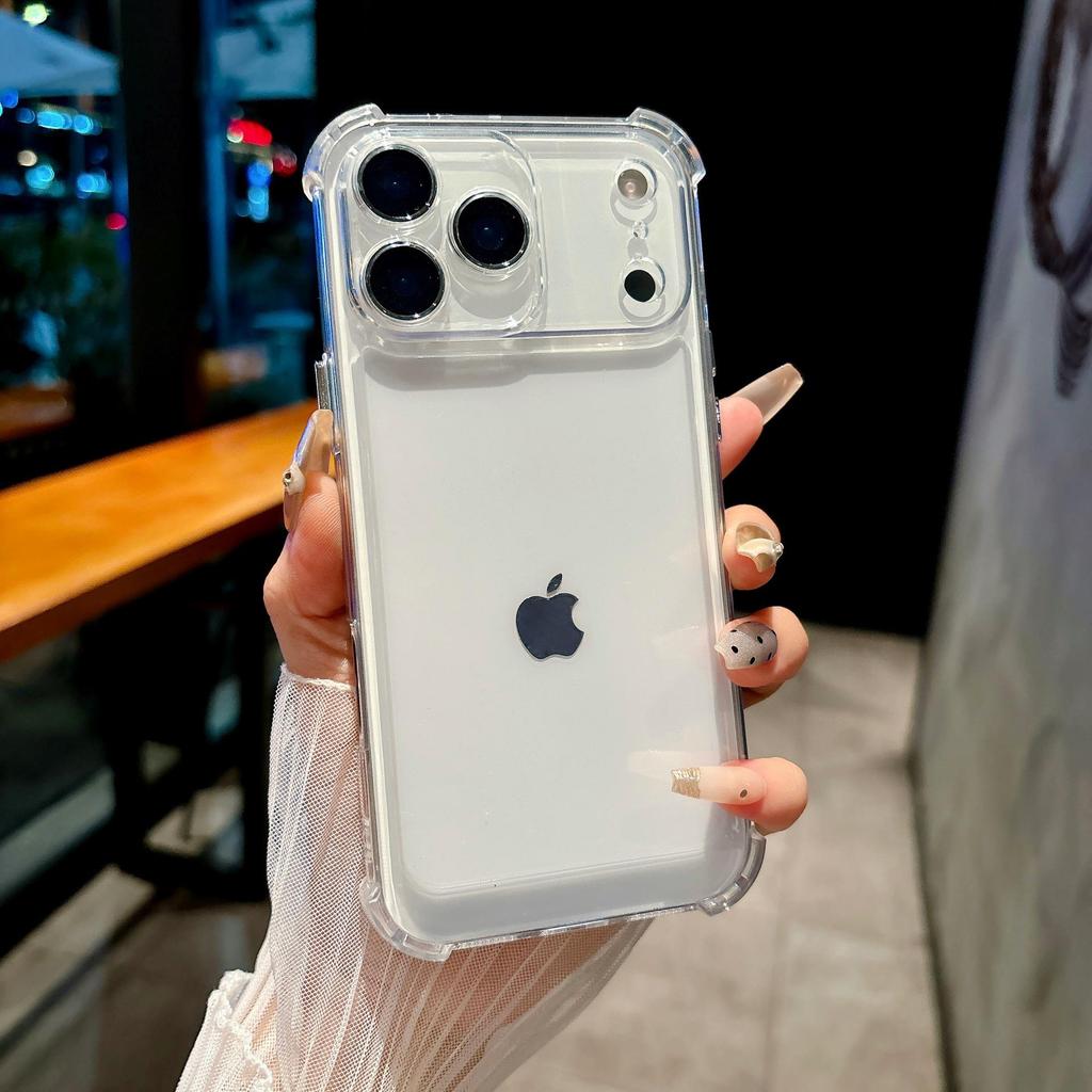 Электролитический прозрачный противоударный чехол для iPhone 16 Pro Max/Apple 17/15/14