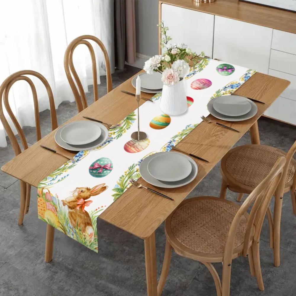 Прямоугольная пасхальная скатерть, длинная пасхальная скатерть для обеденного стола
