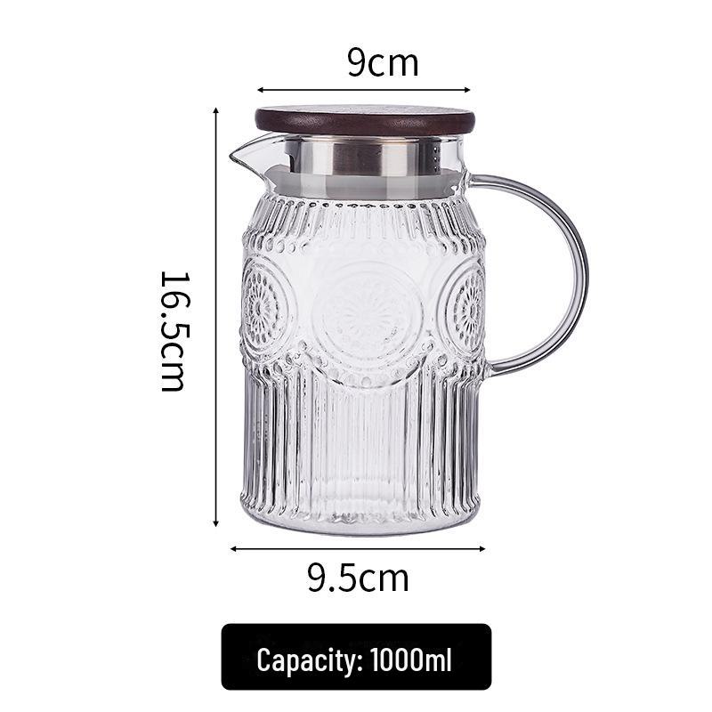 Стеклянный термостойкий чайник для холодной воды Lux Glass с ручкой - креативный чайник большой емкости для дома или гостиной