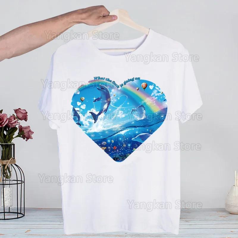 Frutiger Aero Men Shirt Harajaku Mens Clothing Summer Streetwear Casual Loose Print Tee Short Sleeve Tops