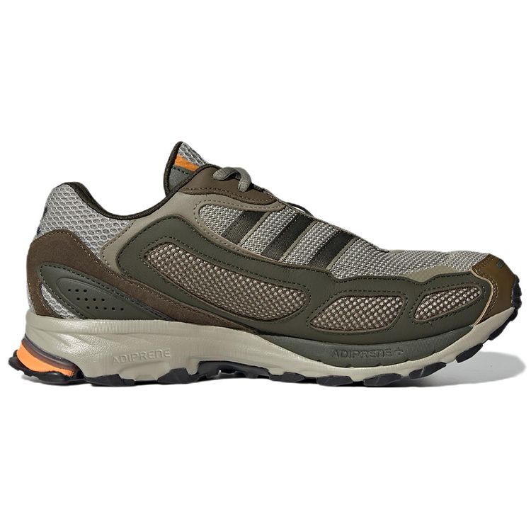 adidas Оригинальные кроссовки Shadowturf в стиле ретро, тканевые, с кожаными вставками, амортизацией, нескользящей и износостойкой подошвой, низкие, повседневные, для бега, унисекс, армейско-зеленые, GW3967