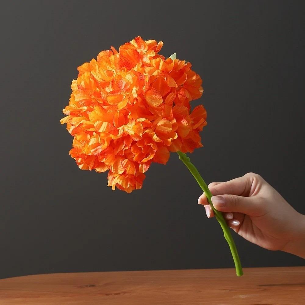 Realistic Look Hydrangea Artificial Flowers Bouquet Reusable Silk Flower Living Room Decoration