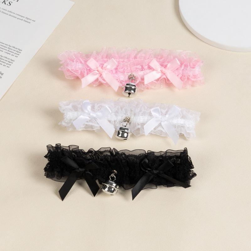 Women Sexy Lace Bowknot Small Bell Garter Belt Goth Lolita Leg Strap Suspender Body Harness Sweet Leg Rings Lingerie Accessories