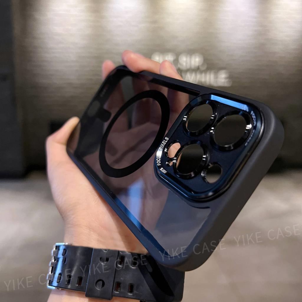 Металлическая линза подходит для iPhone16 Чехол для мобильного телефона High-end Apple 15 Promax Simple 15 Magnetic 14 Hard Case