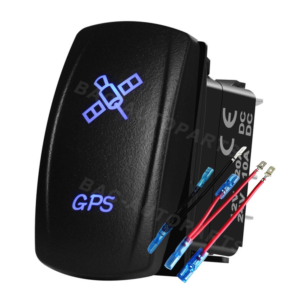 Marine Rocker Switch 12V Blue Led Light Bar Car Switch Jumper Wires Kit for ATV Polaris Camper OFF Road 4x4 Truck Schoolbus Boat Battery Switches5
