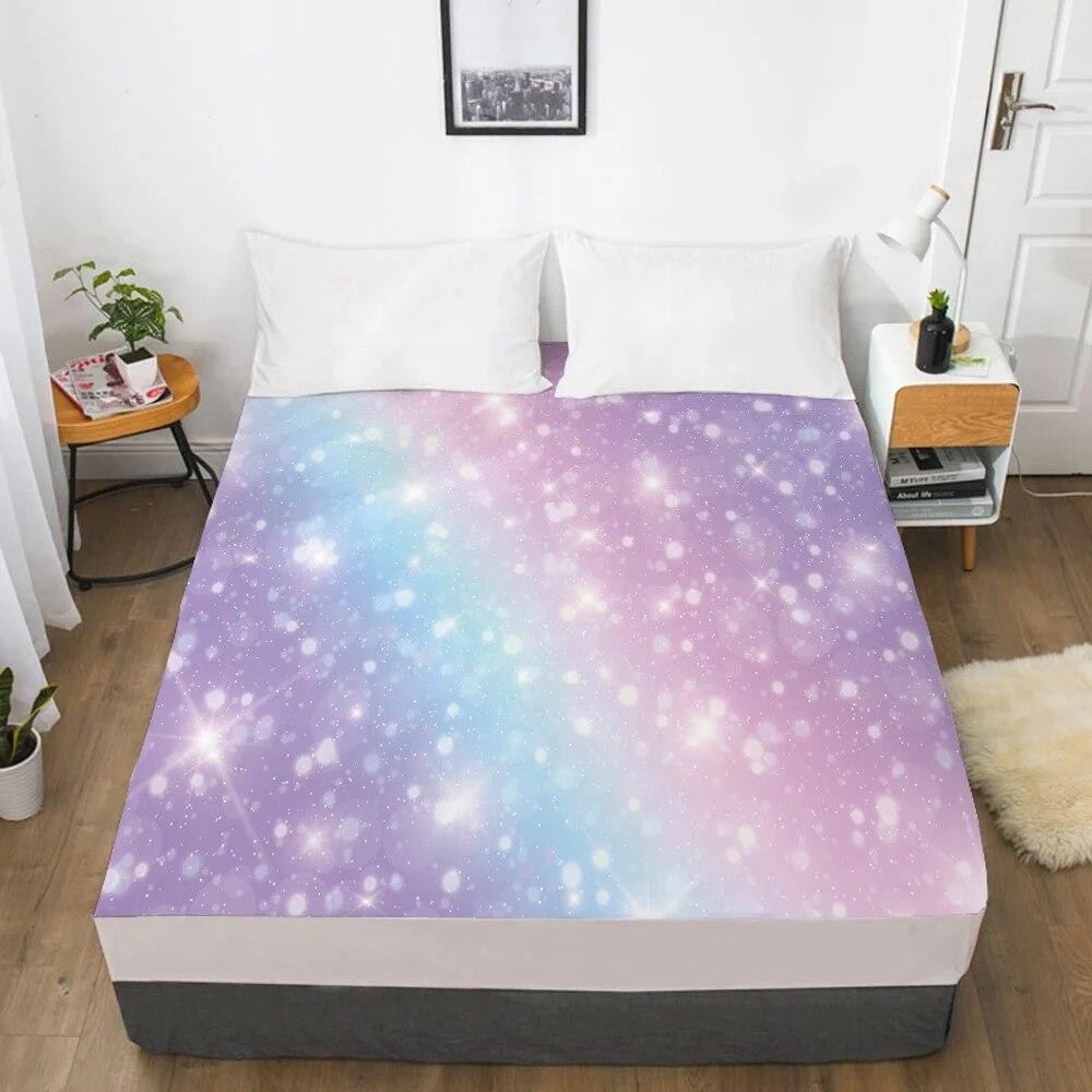 Красочная эластичная простыня с резинкой 150x200/180/200/160x200, наматрасник, покрывало на кровать