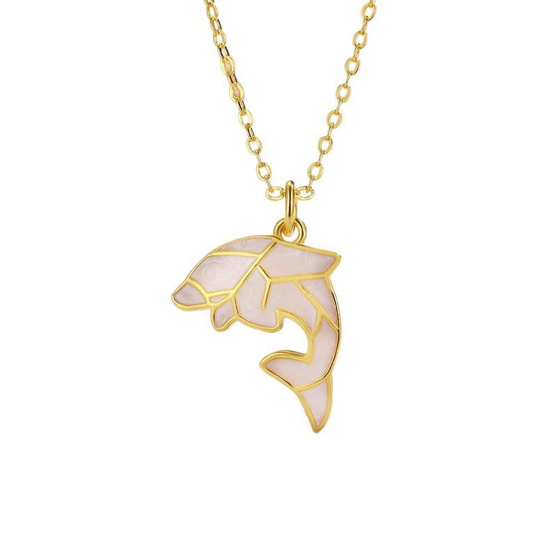 Island Series Dolphin Necklace: Elegant, Cute, and Stylish Clavicle Chain