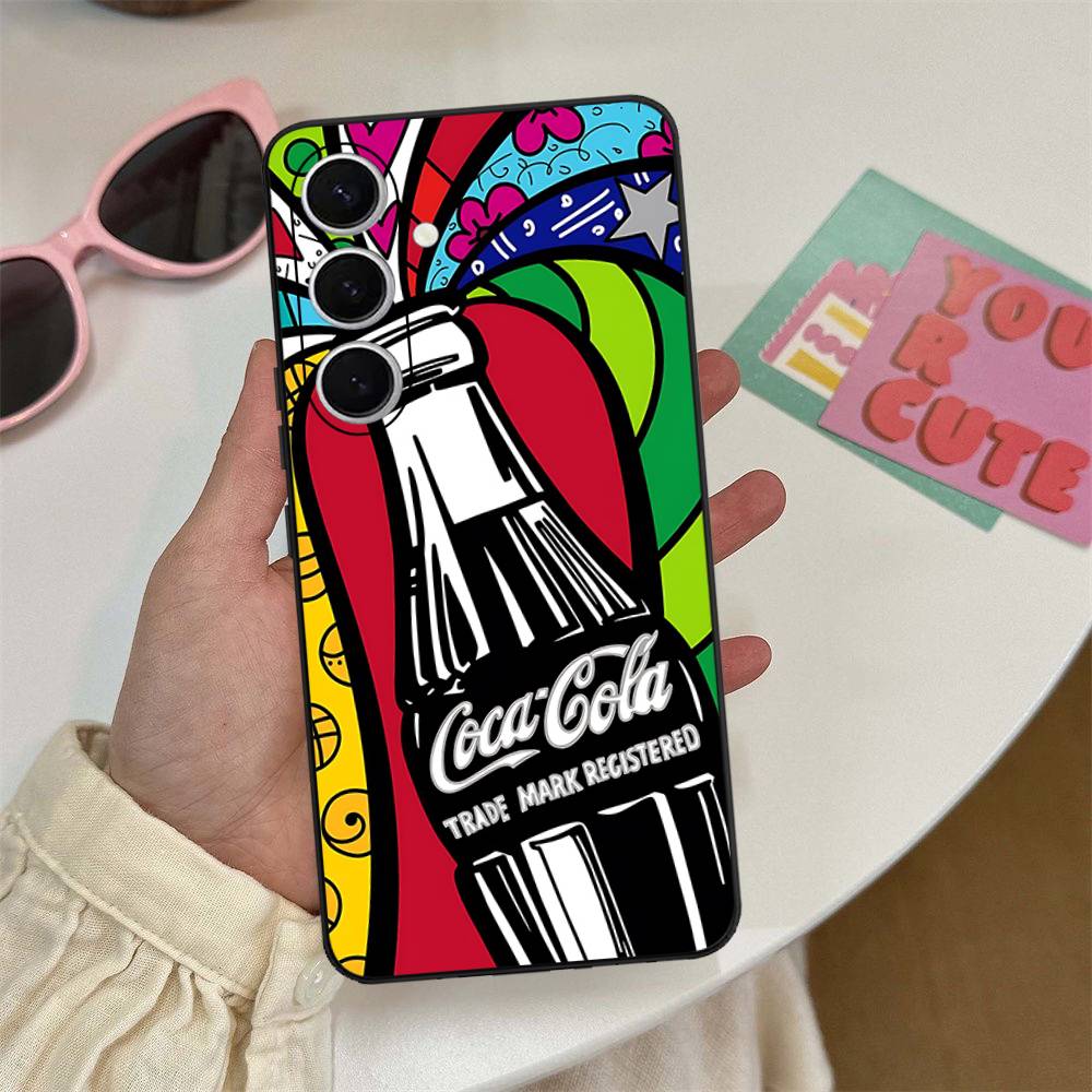 Чехол для телефона C-CocaS-Fashion Cola для Samsung S 24 Fe 25 Ultra Plus 20 Lite 21 30 22 23 24 22 Ultra 5G Fundas