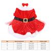 Dog Cat Christmas Clothing Pet Christmas Costume Cute Comfortable Adjustable with Bow Headdress for Christmas Theme Party