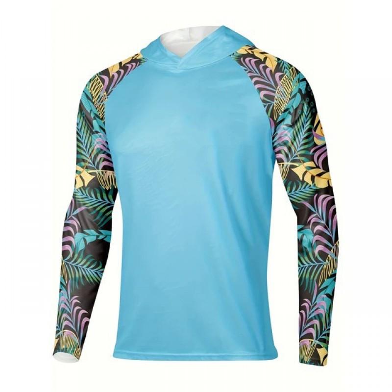 UV Protection Fishing Shirt Long Sleeve Hooded UPF 50 Quick Dry Breathable Outdoor Angling Apparel Men Women