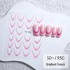 Gradient French Crescent Smile Nail Stickers - Simple & Versatile Design