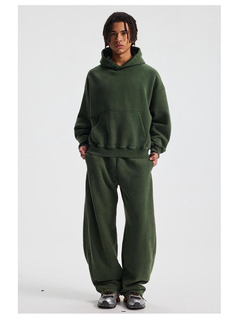 Chain Tide Мужская одежда | Осень/Зима 2025 Свободный крой Рваный Потертый Худи с Капюшоном с Плюшем