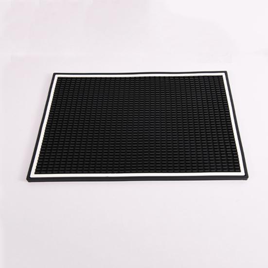 Противоскользящий коврик для бара с белой каймой, защита от пролития напитков, защита барной столешницы для домашней кухни