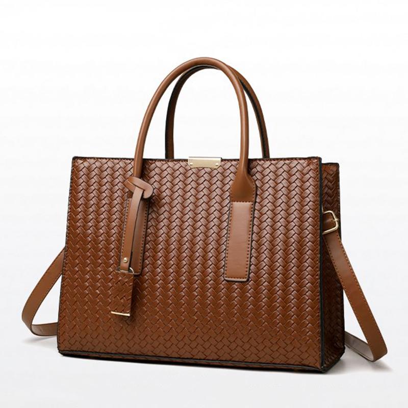 Fashion Vintage Faux Leather Woven Handbag Women's Vintage Shoulder Crossbody Bag Work Shopping and Meeting Friends Ladies Holiday Gifts