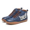 Printed Cat Casual Shoes Women's European and American Round-toe Platform Shoes