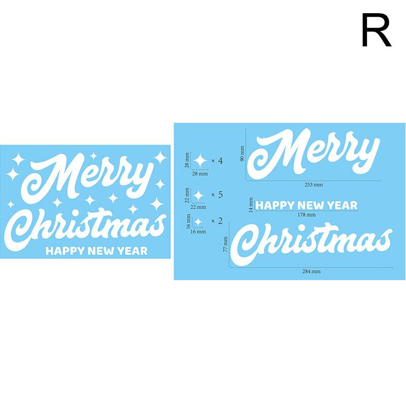 1шт мультфильм 20*30см рождественский подарок домашний декор наклейка на окно Санта-Клаус настенные наклейки наклейки