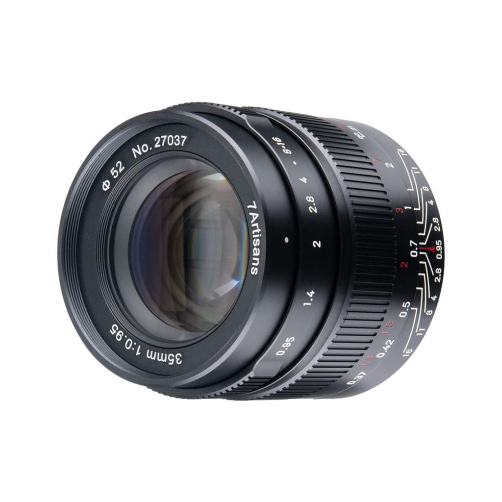 7artisans 35mm Prime Lens for Fujifilm and Mirrorless Compact Cameras f0.95 X-Mount X-T1, X-T2, X-T3, X-T20, X-T30, X-E1, X-E2, X-E3 Large-Aperture