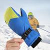 Осенне-зимние детские лыжные перчатки с бархатной подкладкой, утолщенные, для игр на открытом воздухе, снеговики, для студентов, теплые перчатки для сноуборда