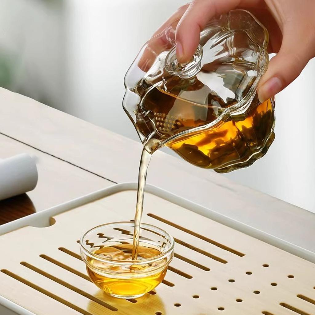 Офисная релаксационная чашка, стеклянная гайвань, чайная чашка, термостойкая и взрывобезопасная, стеклянная чашка, подходит для домашнего офиса