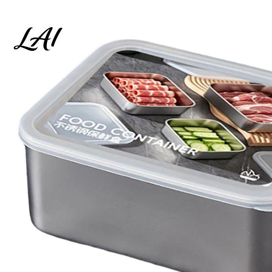 Versatile Airtight Storage for Pantry Stainless Steel Food Containers with Glass Lids Reusable Metal Keepers Leftovers Leakproof Kitchen Prep