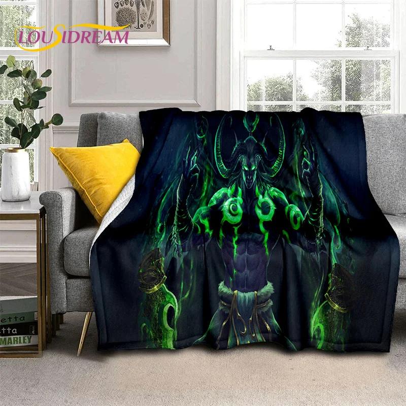3D Игровое одеяло World of Warcraft WOW Король-лич DH, Мягкое плед для дома, спальни, кровати, дивана, пикника, путешествий, офиса, Покрытие для детей