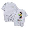 Lc Waikiki Monkey with Flowers Double Sided Graphic Tshirt Funny Monkey T-shirts Men Women Fashion T Shirt Men's Short Sleeve