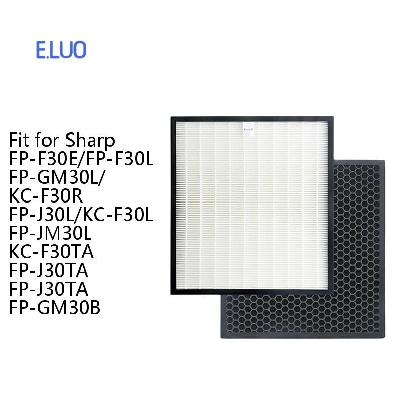 Replacement Filter Set for Sharp FP-F30A FP-H30A FP-JM30A-B Air Purifiers FZ-F30HFE, FZ-F30DFE