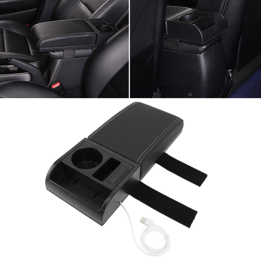 Автомобильная подушка-подлокотник на центральную консоль с USB-интерфейсом, многофункциональная, с отсеком для хранения, для автомобилей