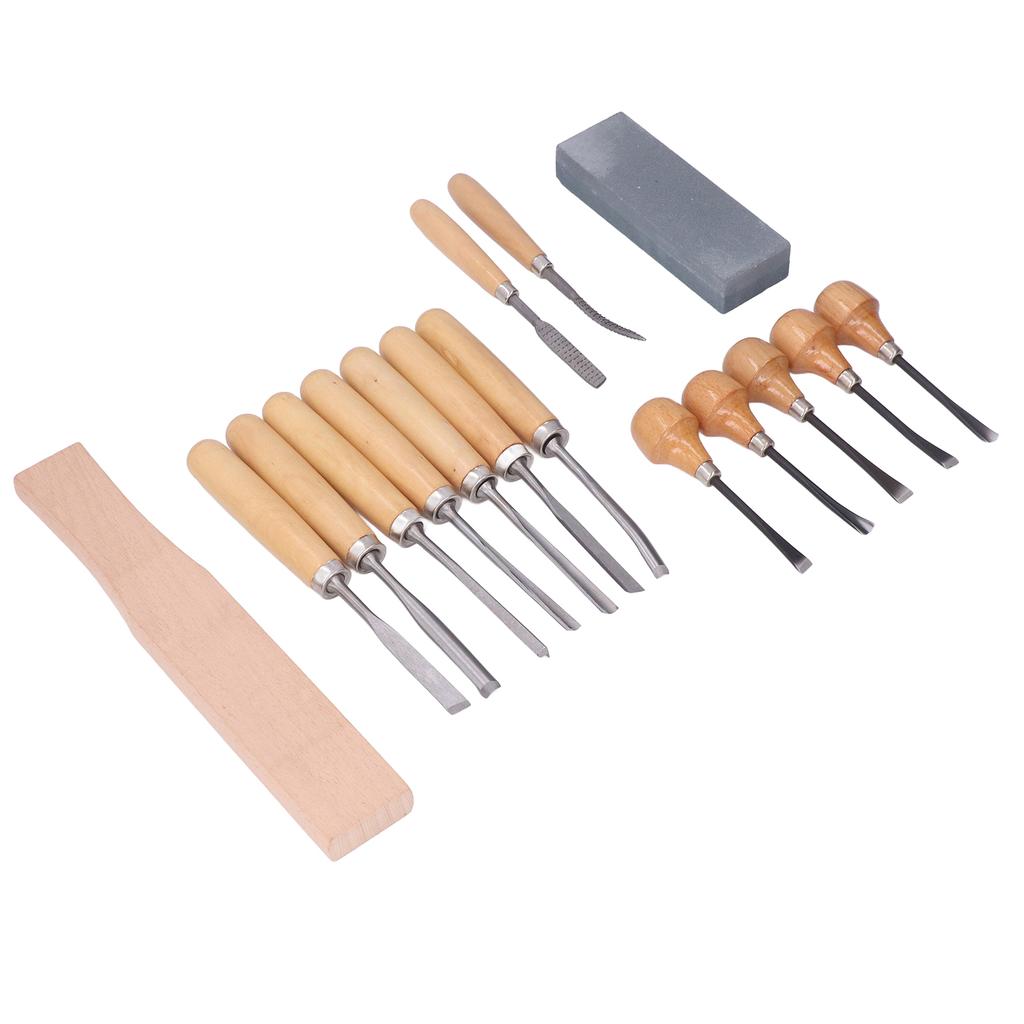 Набор инструментов для резьбы по дереву из 16 предметов, набор стальных долот для деревообработки, ручной инструмент для резьбы по дереву